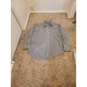 Vintage Holt Western Wear Men's Pearl Snap Long Sleve Button Up Checkered- XXL